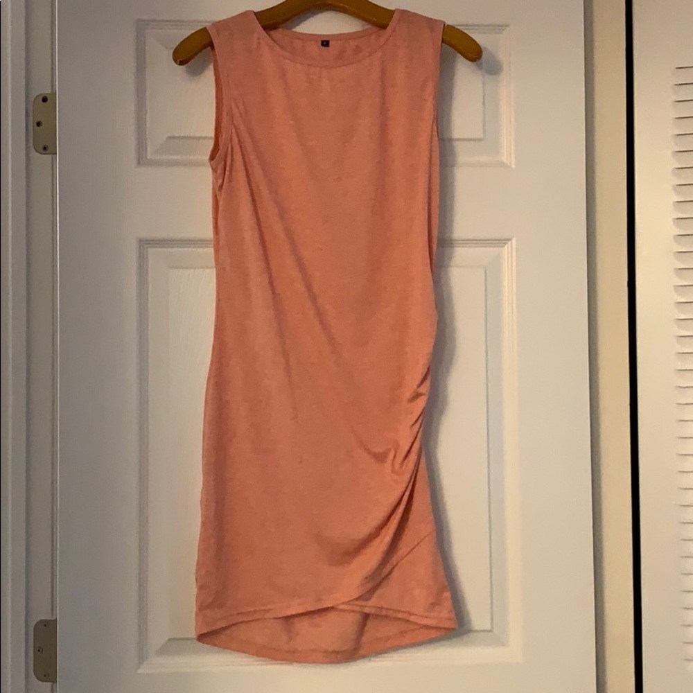 Pink Mini Dress with Ruching